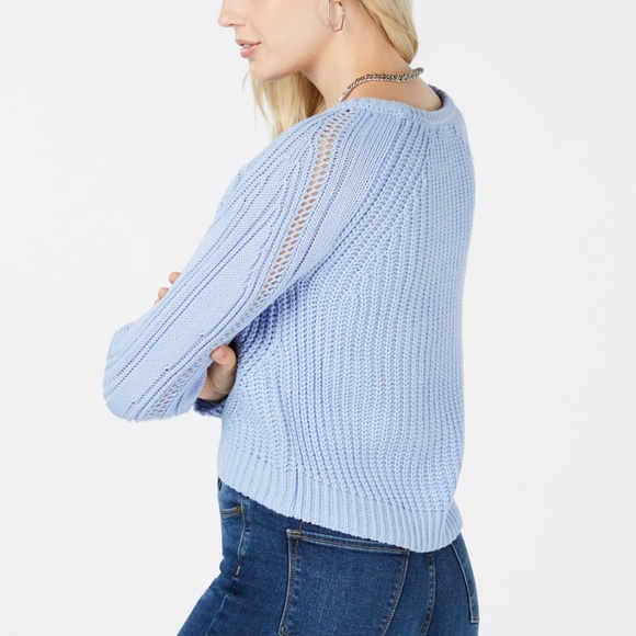 juniors' cropped sweater ( Baylee Periwinkle) - Picture 2 of 2